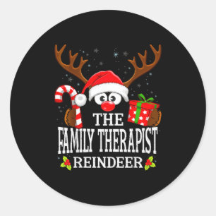 Adesivo Redondo Natal Correspondência da Família Therast Rena Fam