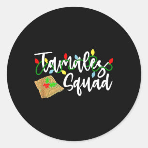 Adesivo Redondo Natal da equipe Tamales Squad Tamales