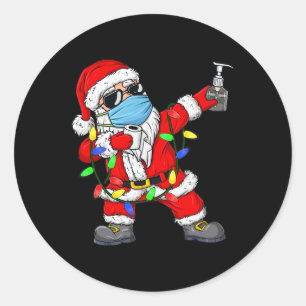 Adesivo Redondo Natal Dabbing Papai Noel Natal Diversão Boys Kids 