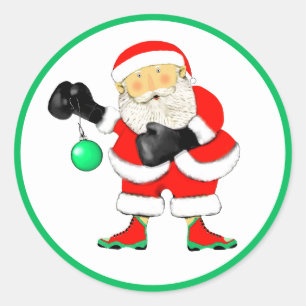 Adesivo Redondo Natal de Boxe