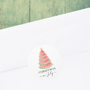 Adesivo Redondo Natal de Julho Melancia