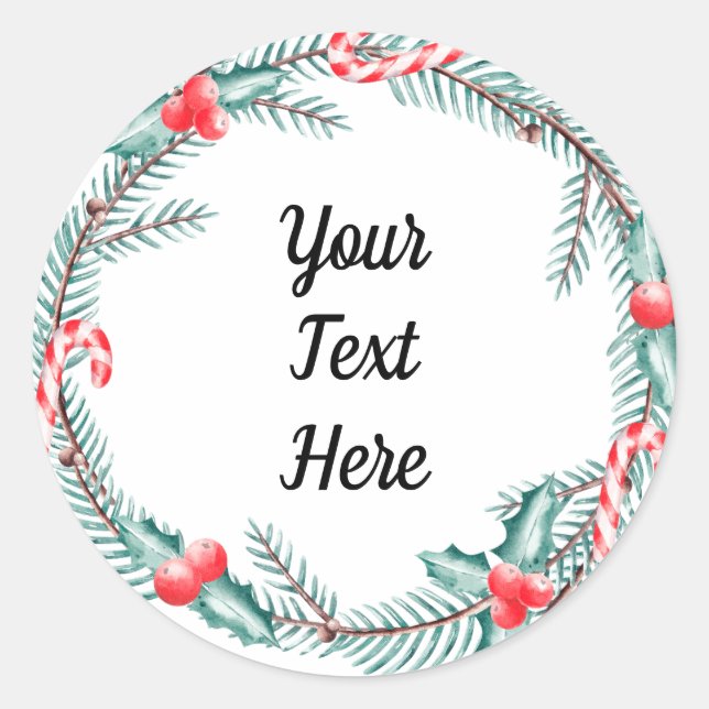 Adesivo Redondo Natal de Keepape Personalizado (Frente)