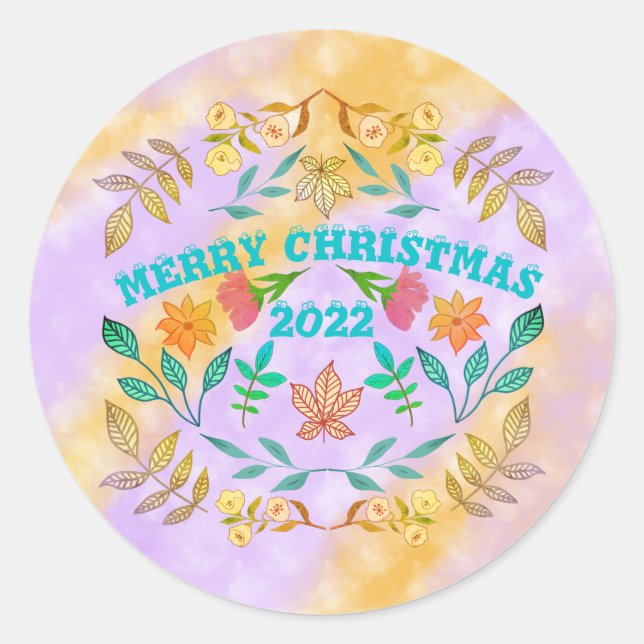 ADESIVO REDONDO NATAL DE MERCADO PERSONALIZADO 20XX (Frente)