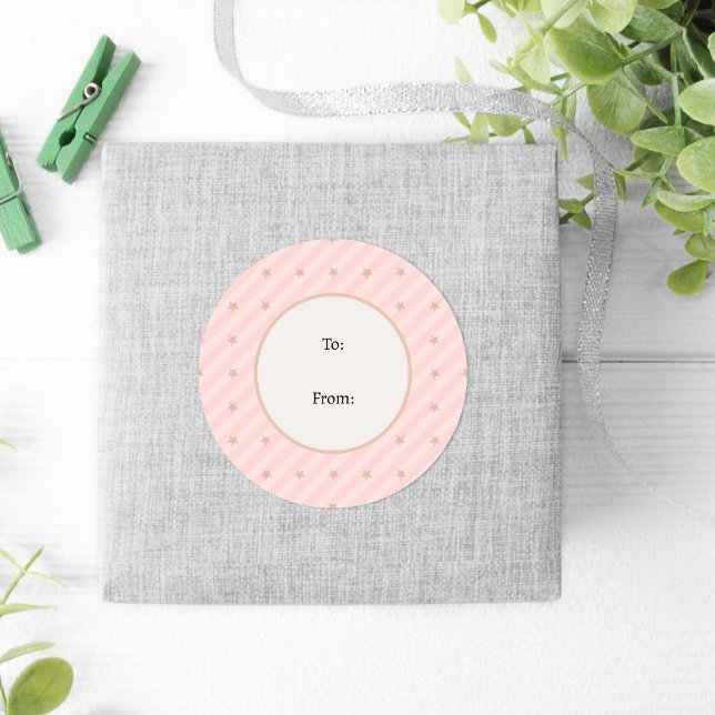 Adesivo Redondo Natal de Pinsettia Verde Rosa Pink Pastel (Criador carregado)