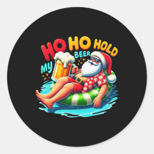 Adesivo Redondo Natal de Sungles Ho Ho Segura Minha Cerveja Julho