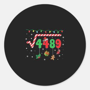 Adesivo Redondo Natal Divertido 6 7 Professor de Matemática 67 Mem
