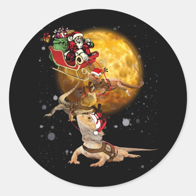 Adesivo Redondo Natal Do Dragão Com Caramelo Para O Pão De Réptil (Frente)