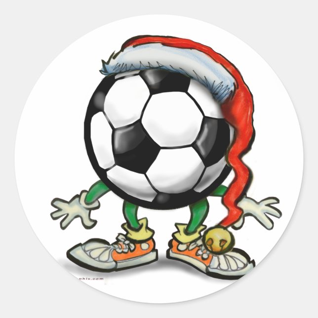 Adesivo Redondo Natal do futebol (Frente)