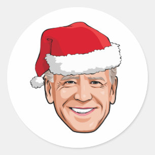 Adesivo Redondo Natal do Joe Biden