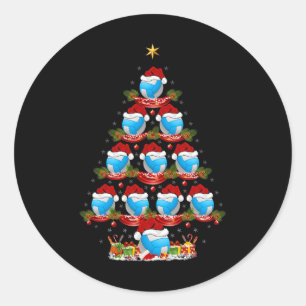 Adesivo Redondo Natal do Voleibol de Natal Feriado de Voleibol