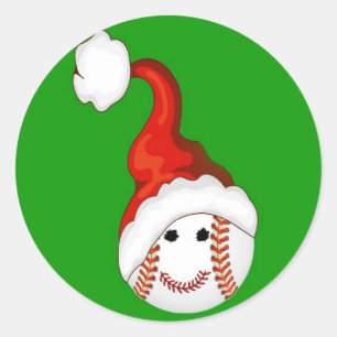 Adesivo Redondo Natal dos fãs de basebol