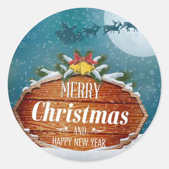Adesivo Redondo Natal e ano novo (Frente)