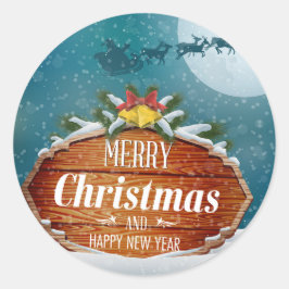 Adesivo Redondo Natal e ano novo