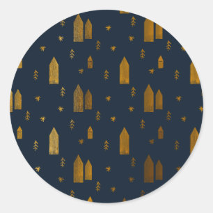 Adesivo Redondo Natal Elegante na Escandinávia