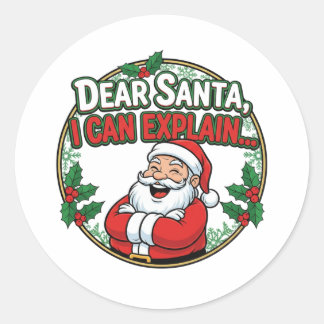 Adesivo Redondo Natal em Família 2025