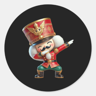 Adesivo Redondo Natal em Família com Nutcracker Dançando para Cria