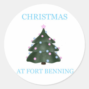 Adesivo Redondo Natal em Fort Benning 9