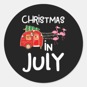 Adesivo Redondo Natal em Julho 1