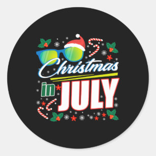 Adesivo Redondo Natal Em Julho 1