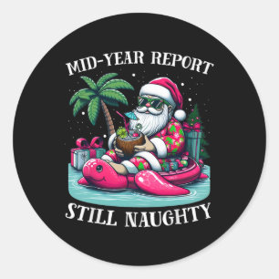 Adesivo Redondo Natal Em Julho Havaiano Natal Safado Julho X