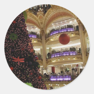 Adesivo Redondo Natal em Paris