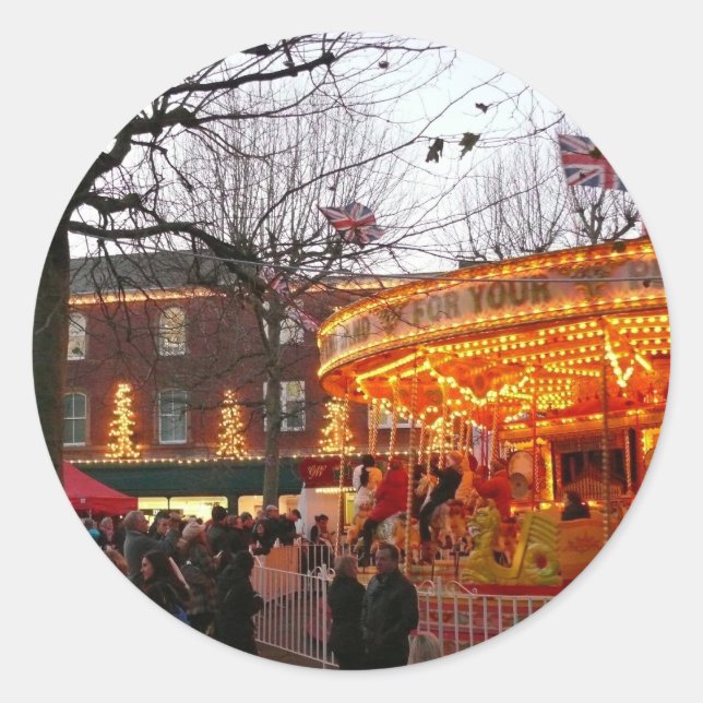 Adesivo Redondo Natal em York (Frente)