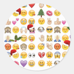 Adesivo Redondo natal emojis