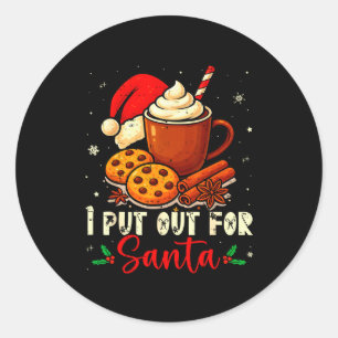 Adesivo Redondo Natal Eu Deixo Para o Papai Noel Funny Xmas Mulher