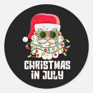 Adesivo Redondo Natal Face Natal Em Julho Óculos De Sol Vintage Pr