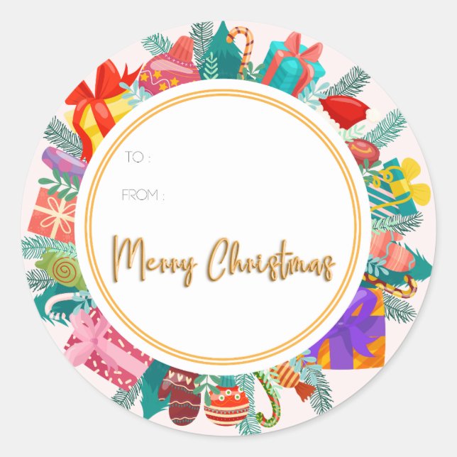 Adesivo Redondo Natal,Feriados,Natal Moderno,Feriados,Feriados,C15 (Frente)