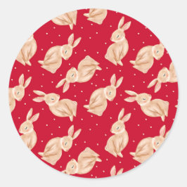 Adesivo Redondo Natal Floresta Animais Selvagens Natal