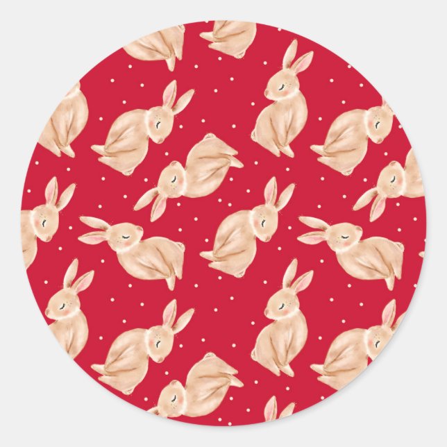 Adesivo Redondo Natal Floresta Animais Selvagens Natal (Frente)