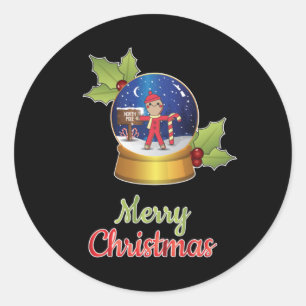 Adesivo Redondo Natal Geek Noel Legal Presente Engraçado Ideia