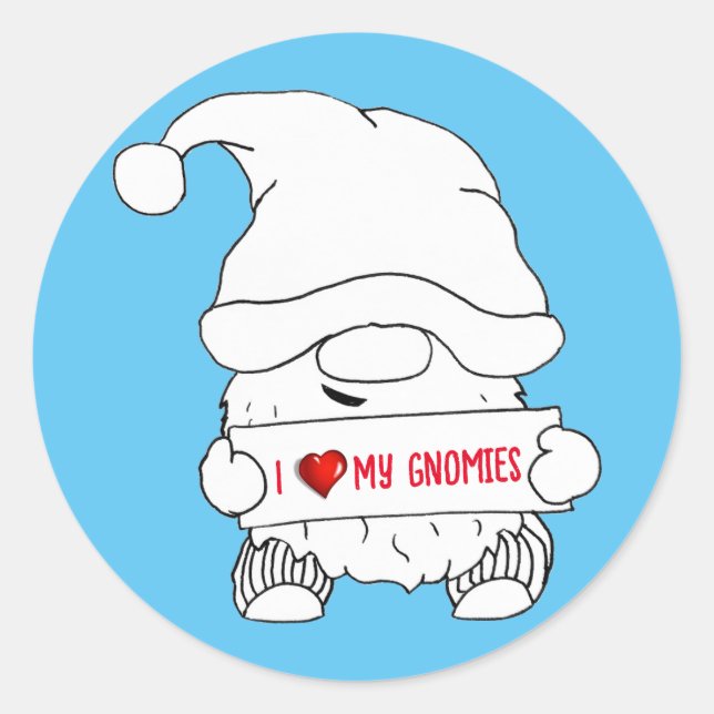 Adesivo Redondo Natal Gnome (Frente)