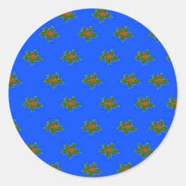 Adesivo Redondo Natal Holly, Ilex aquifolium