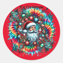 Adesivo Redondo Natal lindo Papai Noel2