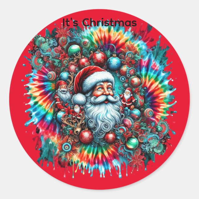 Adesivo Redondo Natal lindo Papai Noel2 (Frente)