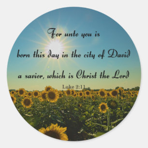 Adesivo Redondo Natal, Luke 2:11