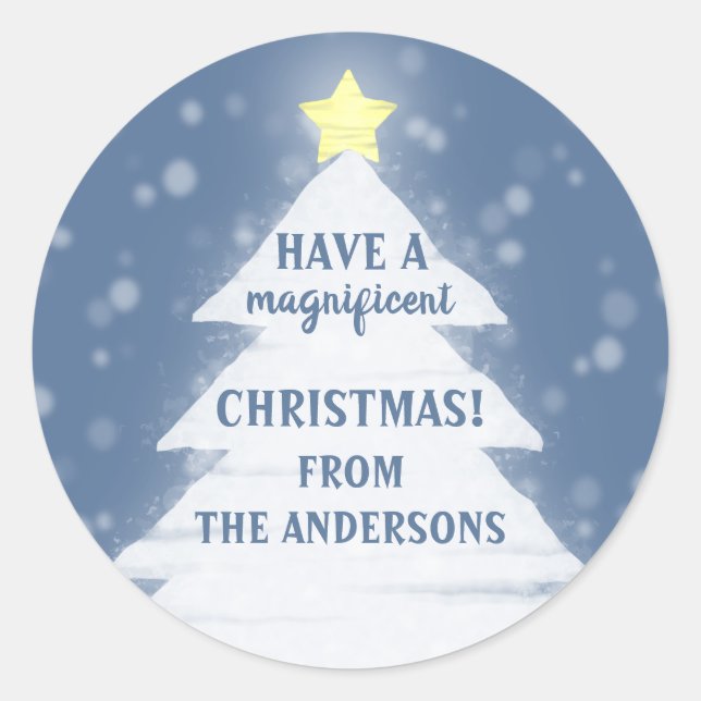 Adesivo Redondo Natal magnífico (Frente)