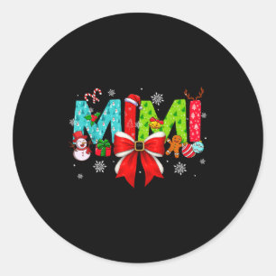 Adesivo Redondo Natal Mimi Coquete Laço Mimi Natal 