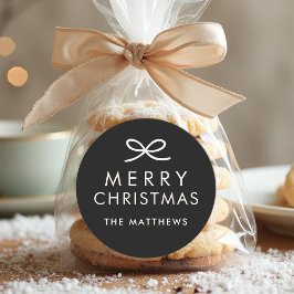 Adesivo Redondo Natal Moderno Minimalista Arco Cor Personalizada