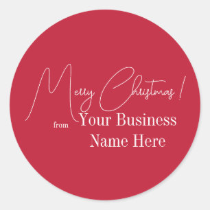 Adesivo Redondo Natal Moderno Red Business