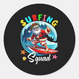 Adesivo Redondo Natal na Praça do Surfe em Papais noeis de julho D