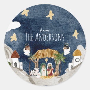 Adesivo Redondo Natal Negra Africano Americano