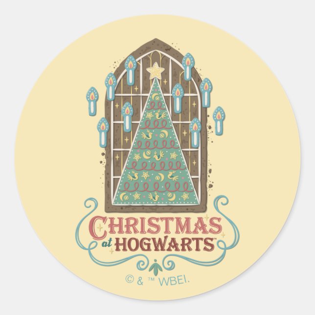 Adesivo Redondo Natal no HOGWARTS™ Cookie Graphic (Frente)