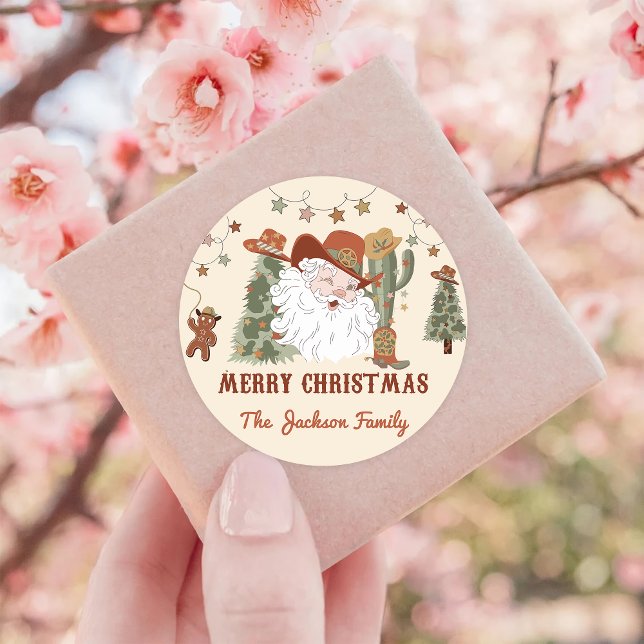 Adesivo Redondo Natal Ocidental Obrigado Classe (Criador carregado)