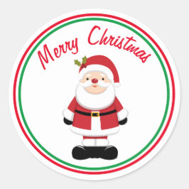 Adesivo Redondo Natal Papai Noel