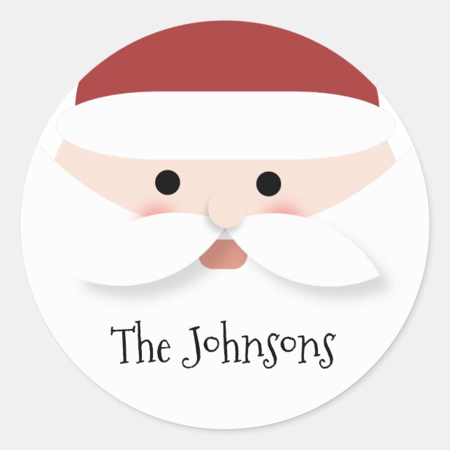 Adesivo Redondo Natal Papai Noel (Frente)