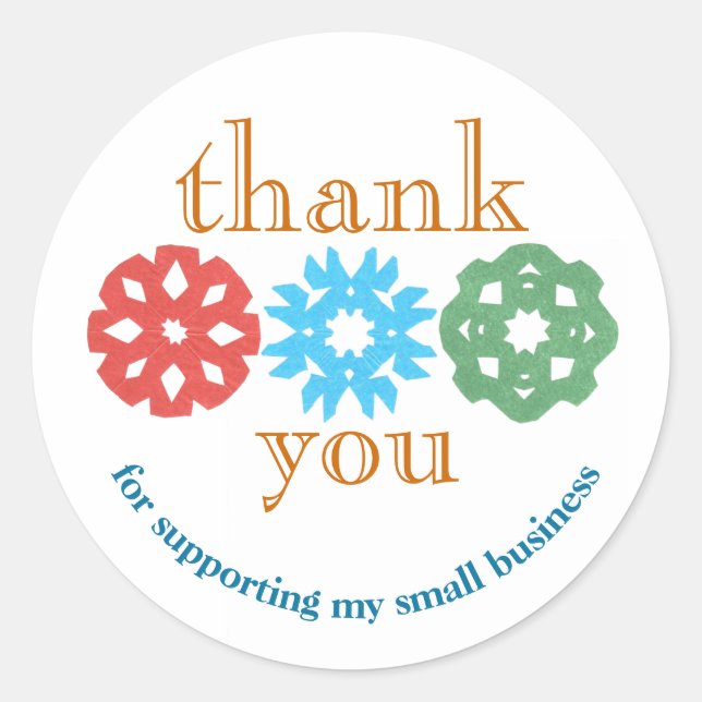 Adesivo Redondo Natal para as pequenas empresas (Frente)