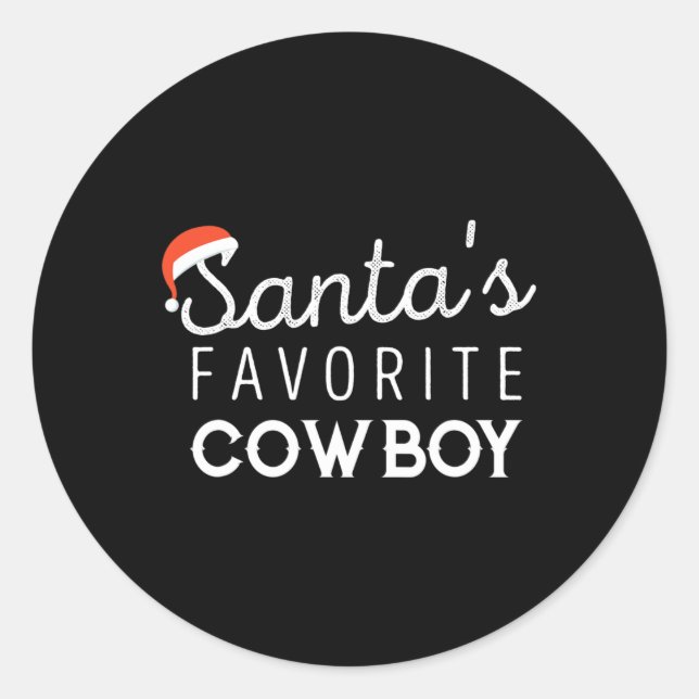 Adesivo Redondo Natal Para Cowboys (Frente)
